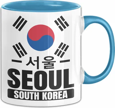 Produktbild von Seoul Tasse Geschenk Südkorea South Korea Kpop Kaffee-Tasse (Blau)