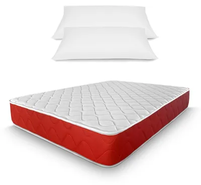 Imagen del producto de Colchón viscoelástico ajustable de 150 x 190 cm con almohadas