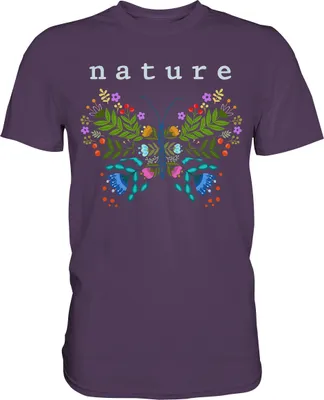 Produktbild von Nature Schmetterling T-Shirt – Urban Purple / XL
