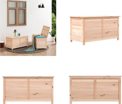 Produktbild von vidaXL Outdoor Kissenbox 100x50x56 cm Massivholz Tanne - Kissenbox - Kissenboxen - Kissenbehälter - Holzkissenbox