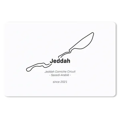 Produktbild von MuchoWow® Schreibtischunterlage Formel 1 - Jeddah - Rennstrecke 60x40 cm - XXL Mauspad - Großes Mauspad