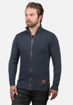 Produktbild von SOLID SDTristian Herren Strickjacke Cardigan Feinstrick Pullover mit Stehkragen Reißverschluss Baumwollmischung Regular fit