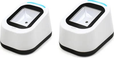 Obrázek produktu pro 2x kabelový USB skener čárových kódů s volnou rukou Podpora QR kódu 1D 2D kódu pro supermarkety (bílý)
