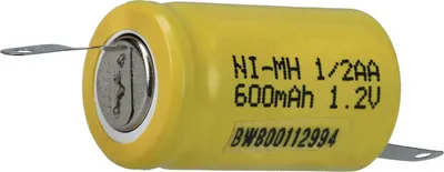 Produktbild von vhbw Akku Ersatz für 1/2AA für Modellbau (600mAh, 1,2V, NiMH, Grün, mit Z-Lötfahne)