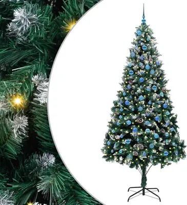 Image de Sapin de Noël artificiel Vert 240 cm PVC, Acier et Plastique