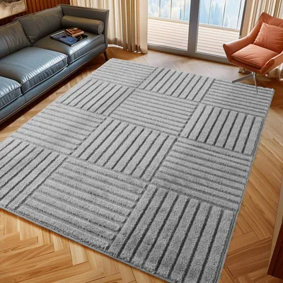 Zdjęcie produktu dla Ayyildiz | Nowoczesny dywan 3D Art – 120 cm x 170 cm – szary – elegancki geometryczny wzór