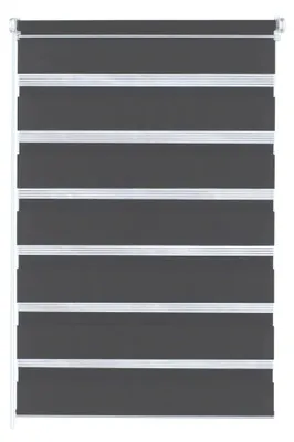 Produktbild von Doppelrollo EasyFix, Rollos ohne Bohren, Verdunklungsrollo, Anthrazit, 70 x 200 cm