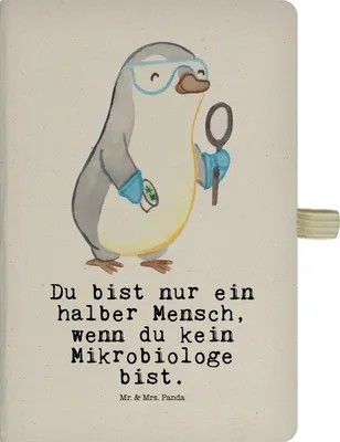 Produktbild von Mr. & Mrs. Panda Adressbuch Mikrobiologe Herz - Transparent - Geschenk, Journal, Labor, A5 Heft, notizbuch, Kladde, Forschung, Naturwissenschaftler, Tagebuch, Beruf