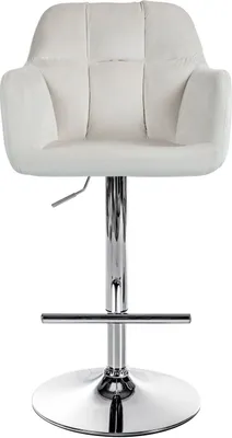 Produktbild von Barhocker Natoma Samt chrom creme