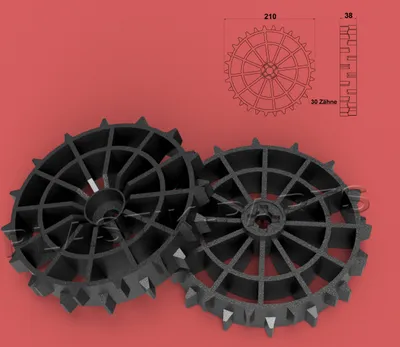 Produktbild von Antriebsräder 2er Set Offroad Profil EINHELL FREELEXO 300 350 500 550 750