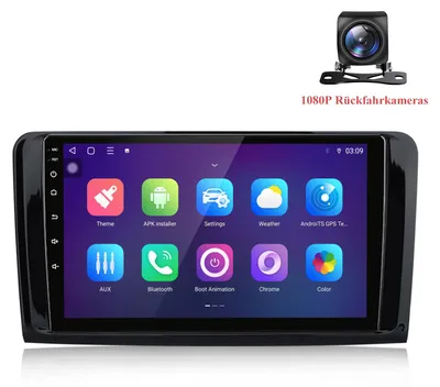 Produktbild von Android Autoradio mit Rückfahrkamera für Mercedes Benz ML/GL Klasse W164 X164 2005-2012 CarPlay GPS Navi 6+128GB 4G LTE WIFI RDS SWC BT DAB+9 Zoll