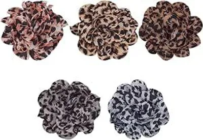 Productafbeelding van Bloemenbroche set, 5 stuks, handgemaakt - Speldjes - voor dames, kleding, feest en als cadeau