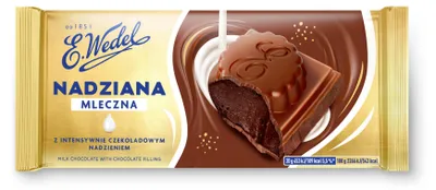 Zdjęcie produktu dla Wedel Czekolada mleczna Nadzienie Czekoladowe 100 g