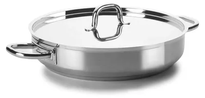 Paella-Pfanne Ø 40 cm, rostfreier Stahl, ohne Deckel, silber