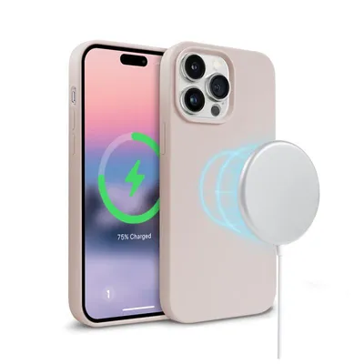 Zdjęcie produktu dla Crong Color Cover Magnetic - Etui iPhone 14 Pro Max MagSafe (piaskowy róż)