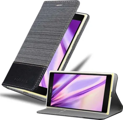 Produktbild von Cadorabo Hülle für Nokia Lumia 1520 Schutzhülle in Grau Handy Hülle Etui Book Case Cover
