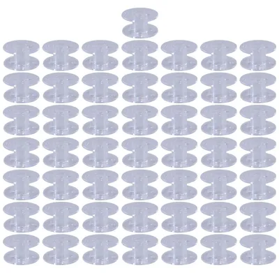 50 Kunststoff-Spulenkapseln, transparent, für Nähmaschinen