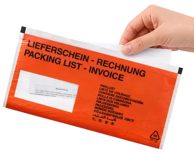 Produktbild von Netuno 250 Lieferscheintaschen rot selbstklebend DIN lang 23,9x13,1 cm