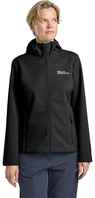 Productafbeelding van Jack Wolfskin dames softshelljas Bornberg Hoody, kleur zwart, maat M