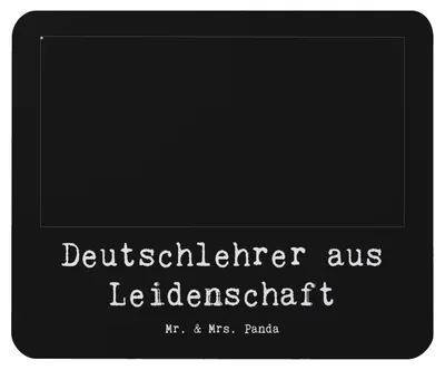 Produktbild von Mr. & Mrs. Panda Mouse Pad Deutschlehrer Leidenschaft - Schwarz - Geschenk, Grundschule, Witzig, Mousepad, Mauspad, Deutschunterricht, laptop, gummi, Lustig, Spruch