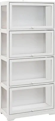Produktbild von Sammelvitrine - Vitrinenschrank - Falttüren - 59 x 30 x 139 cm - Weiß