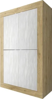 Produktbild von Meublorama MI-BASIC-202415-04BN*3C/54KG, 4 Tür(en), Weiß, Mitteldichte Faserplatte (MDF), 2 Jahr(e), 420 mm, 1010 mm