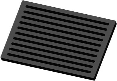 Produktbild von Eckiger Kaminrost/Ascherost 320 x 200 x 15 mm für Leda Kaminöfen - Ascherost aus massivem Stahl - Feuerrost hitzebeständig