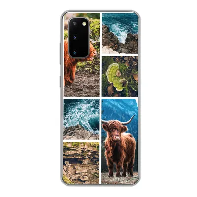 Produktbild von MuchoWow® Handyhülle Schutzhülle Hülle für Samsung Galaxy S20 Schottische Highlander - Natur - Collage Silikon Softcase Handy Hülle - Bild