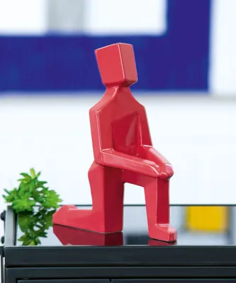 Productafbeelding van Gilde Figur, geometrisch, Patras, Keramik, rot, VE 2 Höhe: 20.50 cm Breite: 20.00 cm Tiefe: 2.50cm 34417
