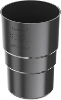 Produktbild von BRYZA Kunststoff Fallrohrverbinder Ø 90 mm, Schwarz RAL 9005