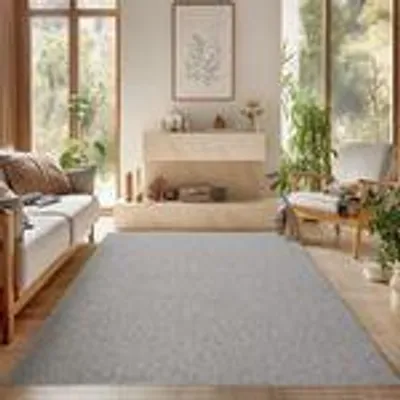 Zdjęcie produktu dla Dywan bouclé do salonu sypialni i biura miękki trwały łatwy w pielęgnacji wszechstronny , Rozmiar : 240 x 340 cm , Kolor : Srebrny-1