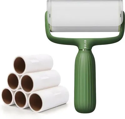 Immagine prodotto di Rotolo per vestiti, set da 6, con manico, per rimuovere capelli e polvere, 420 fogli