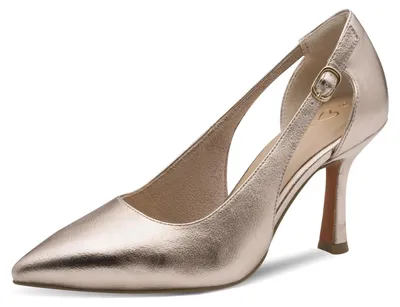 Productafbeelding van Marco Tozzi pumps voor dames, met een zacht "Feel Me" voetbed, zachte binnenvoering, en een trendy, metallic afwerking