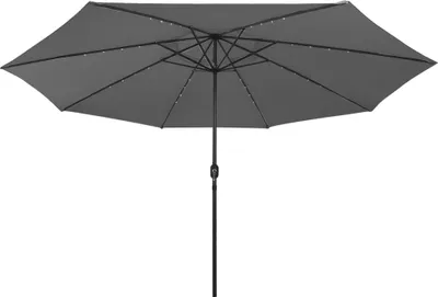 Produktbild von vidaXL Sonnenschirm mit LED-Beleuchtung 400 cm Anthrazit