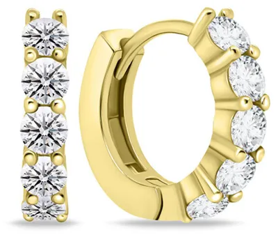 Produktbild von Stylish gold plated rings with clear zircons EA669Y