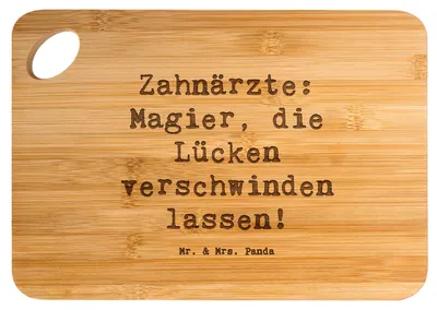Produktbild von Mr. & Mrs. Panda schneidbrett Spruch Zahnarzt Magier - Transparent - Geschenk, Schneidebrett, Berufe, Geschenke mit Herz, Zahnärzte, Brett, Wertschätzung, Berufsliebe