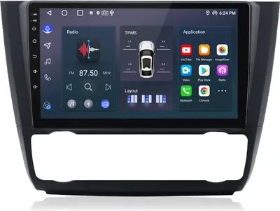 Produktbild von CarPlay 9" Android 15 Autoradio Für BMW 1-Series E88 E82 E81 E87 2004-2011 GPS Navi DAB WIFI BT FM RDS SWC 2GB+64GB DSP 2DIN USB Mirror Link