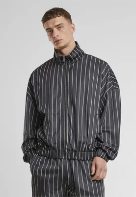 Obrázek produktu pro Bunda Urban Classics Pinstripe Trackjacket black/white - 4XL