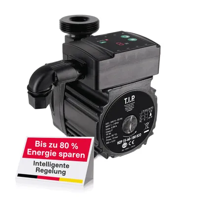 Image de T.I.P. 31422 HZP 25-60-180 ECO (sans raccord - avec coque isotherme) Pompe de chauffage
