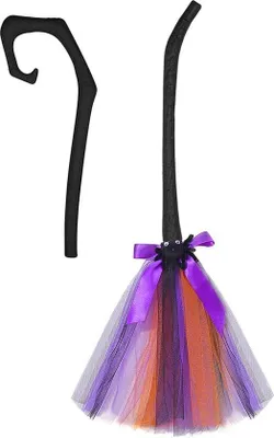 Produktbild von Halloween-Bezugsset für Kinder und Erwachsene - 97 cm tragbarer Fliegerbesen - Halloween-Kostümzubehör