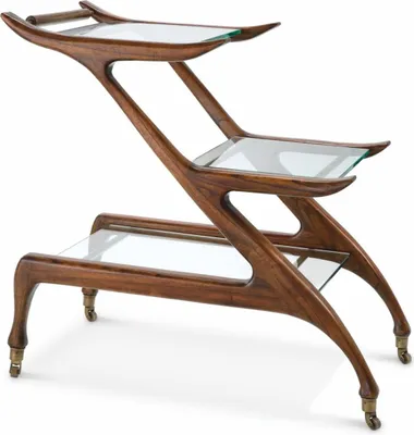 Produktbild von Casa Padrino Luxus Servierwagen Braun 85 x 50 x H. 80 cm - Hotel Accessoires