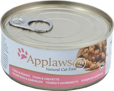 Image de Applaws Cat Nassfutter Dose Thunfischfilet & Garnelen 156 gx24