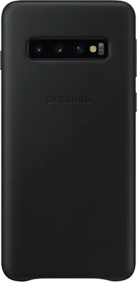 Image de Coque pour Samsung Galaxy S10 Premium Cuir Noire Samsung