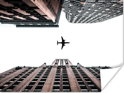 Produktbild von MuchoWow® Poster Flugzeuge - Stadt - Wohnung 160x120 cm - Foto Plakat