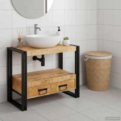 Obrázok produktu pre vidaXL Vanity unit brown 71 x 33 x 58 cm masívne mangové drevo