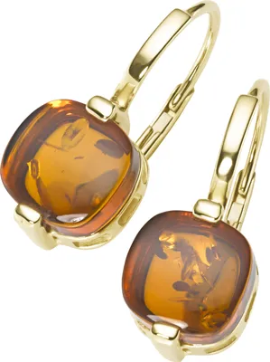 Produktbild von Ohrhänger Luigi Merano mit Bernstein, Gold 375 Braun Onesize