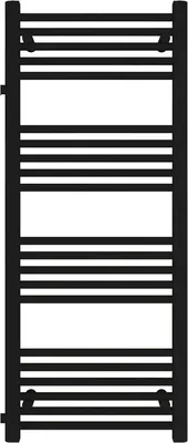 Produktbild von Badheizkörper mit Seitenanschluss Schwarz 500x1200 Anschluss 900mm ohne Heizstab