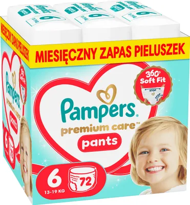 Image de Pampers Premium Care, couches-culottes, taille 6 (13-19 kg), 72 pièces