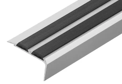 Zdjęcie produktu dla Profil schodowy aluminiowy szeroki 35x19,5mm nakładką wąską Cezar Srebrny Mat 1m