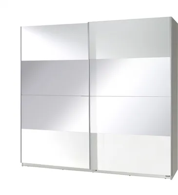 Produktbild von Kleiderschrank 225 cm mit Spiegel FOSSTON 2 - weiß
